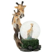 Giraffe Family on Plains Figurine 45MM Glitter Water Globe Decoration