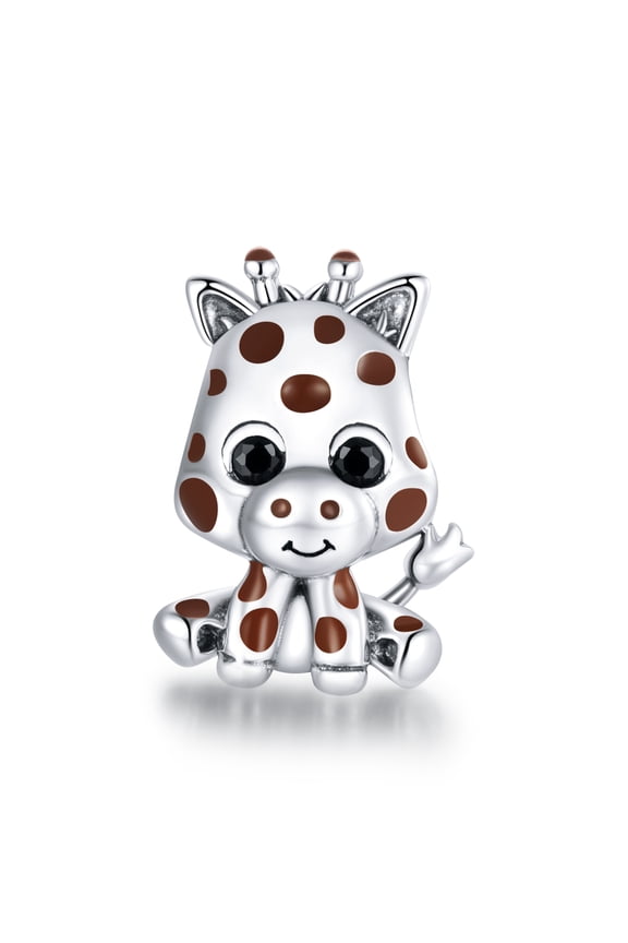 Giraffe Fashion Silver-Plated Charm Beads for Jewelry Making