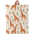 thumbnail image 1 of Giraffe Fleece Blanket Gifts for Kids and Adults, Cute Animal Cozy Throw Blankets, Soft Warm Plush Giraffe Blanket for Home Decor, 50x60 inches, 1 of 6