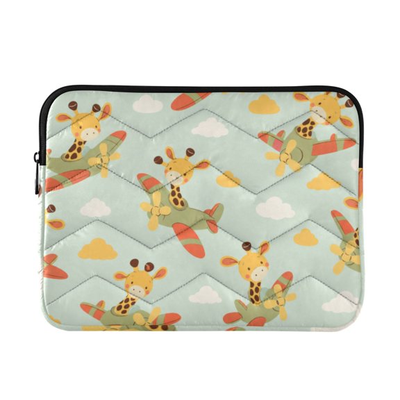 Giraffe Fly Printed Laptop Sleeve 13-14 Inch Computer Bag & Laptop Case for Women Men with Zippe for Work Travel