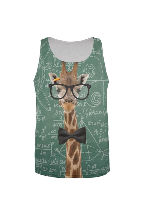 Giraffe Geek Math Formulas All Over Mens Tank Top Multi SM