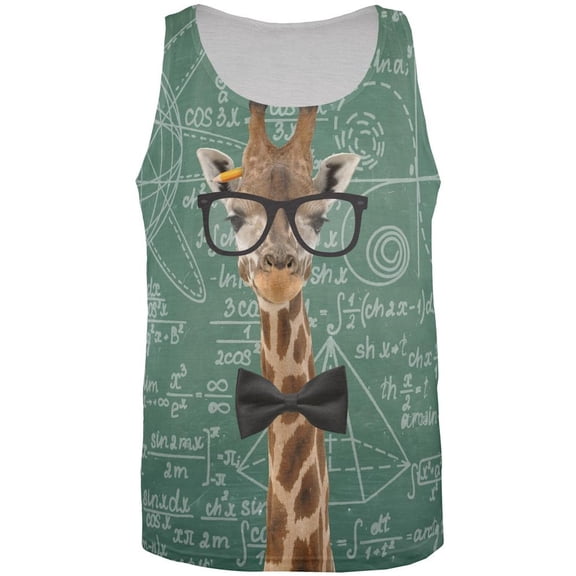 Giraffe Geek Math Formulas All Over Mens Tank Top Multi X-LG