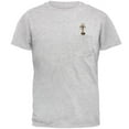 thumbnail image 1 of Giraffe Geek Pocket Pet Talk Nerdy To Me Mens Pocket T Shirt Light Heather Grey LG, 1 of 2