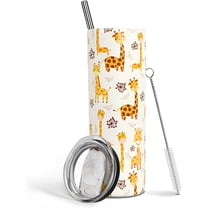 Giraffe Gifts for Giraffe Lovers Giraffe Tumbler With Lid and Straw Giraffe Cup 20 Oz Stainless Steel Insulated Giraffe Travel Coffee Mug Birthday Christmas Gift
