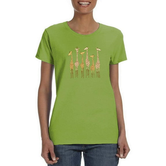 Giraffe Group T-Shirt Women -Smartprints Designs, Female Medium