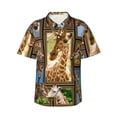 thumbnail image 1 of Giraffe Hawaiian Shirts For Men, Summer Short-Sleeve Relaxed-Fit Button-Down Shirts 3x-Large, 1 of 9
