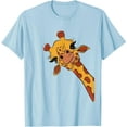thumbnail image 1 of Giraffe Head Animal Lovers Softstyle Unisex T-Shirt,Light Blue Color,Size 3XL, 1 of 5