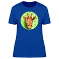thumbnail image 1 of Giraffe Head In A Green Circle T-Shirt Women -Image by Shutterstock, Female Medium, 1 of 2