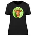 thumbnail image 1 of Giraffe Head In A Green Circle T-Shirt Women -Image by Shutterstock, Female Medium, 1 of 2