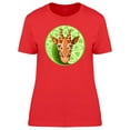thumbnail image 1 of Giraffe Head In A Green Circle T-Shirt Women -Image by Shutterstock, Female Small, 1 of 2