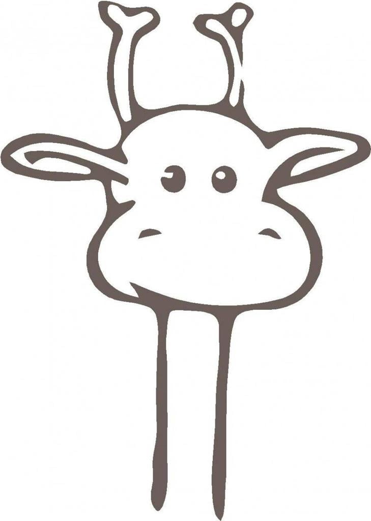 Giraffe Head Picture Art 20"X20" - Living Room - Home Decor Sticker ...
