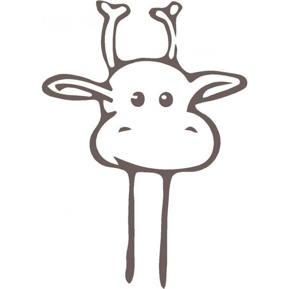 Giraffe Head Picture Art 20"X20" - Living Room - Home Decor Sticker - Vinyl Wall Decal