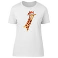 thumbnail image 1 of Giraffe Head With Santa Hat T-Shirt Women -Image by Shutterstock, Female Small, 1 of 4