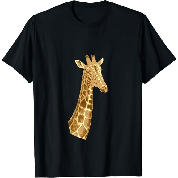 Giraffe Head and Neck T-Shirt men and women can wear, black, white, gifts