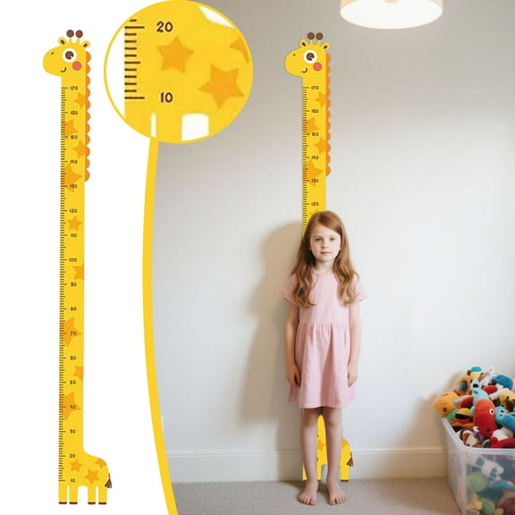 Giraffe Height Measurement Wall Sticker For Kids And Growth Chart Decal Self Easy To Apply And Durable Perfect For Baby Room Nursery Kids Bed Measuring Tools Practical Home Decor