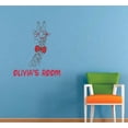 thumbnail image 1 of Giraffe Hipster Animal Animals Cartoon Customized Wall Decal - Custom Vinyl Wall Art - Personalized Name - Baby Girls Boys Kids Bedroom Wall Decal Room Decor Wall Stickers Decoration Size (10x8 inch), 1 of 2