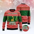 thumbnail image 1 of Giraffe Ho Ho Ho Ugly Christmas Sweater, Christmas Sweater, Ugly Sweater, Funny Xmas Sweaters, 1 of 2