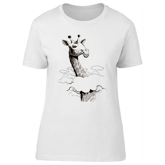 Giraffe In The Clouds T-Shirt Women -Image by Shutterstock, Female Large