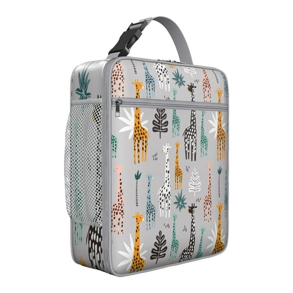 Giraffe Insulated Lunch Bag Box Men Reusable Lunch Bag with Detachable Handle Lunch Tote Portable Bag School Travel