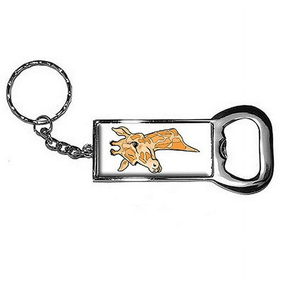 Giraffe Keychain Key Chain Ring Bottle Bottlecap Opener