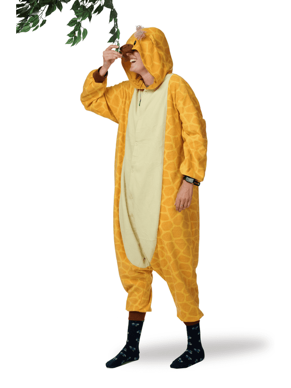 Giraffe Kigurumi Unisex Adult Onesie Pajamas Animal One Piece Costume Cosplay Sleepwear (Regular)