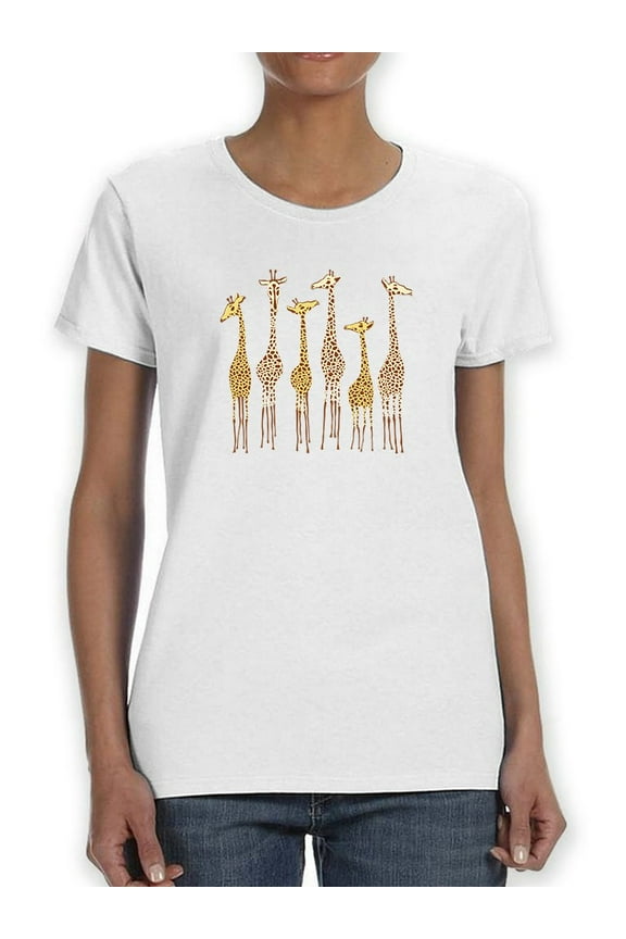 Giraffe Line T-Shirt Women -Smartprints Designs, Female Medium