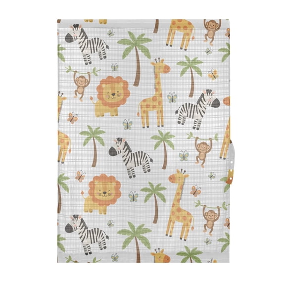 Giraffe Lion Zebra Door Curtain Sheer Privacy Light Filtering Window Panel 1 Panel 25x40 Inch