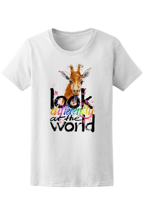 Giraffe Look At The World T-Shirt Women -Image by Shutterstock, Female Large