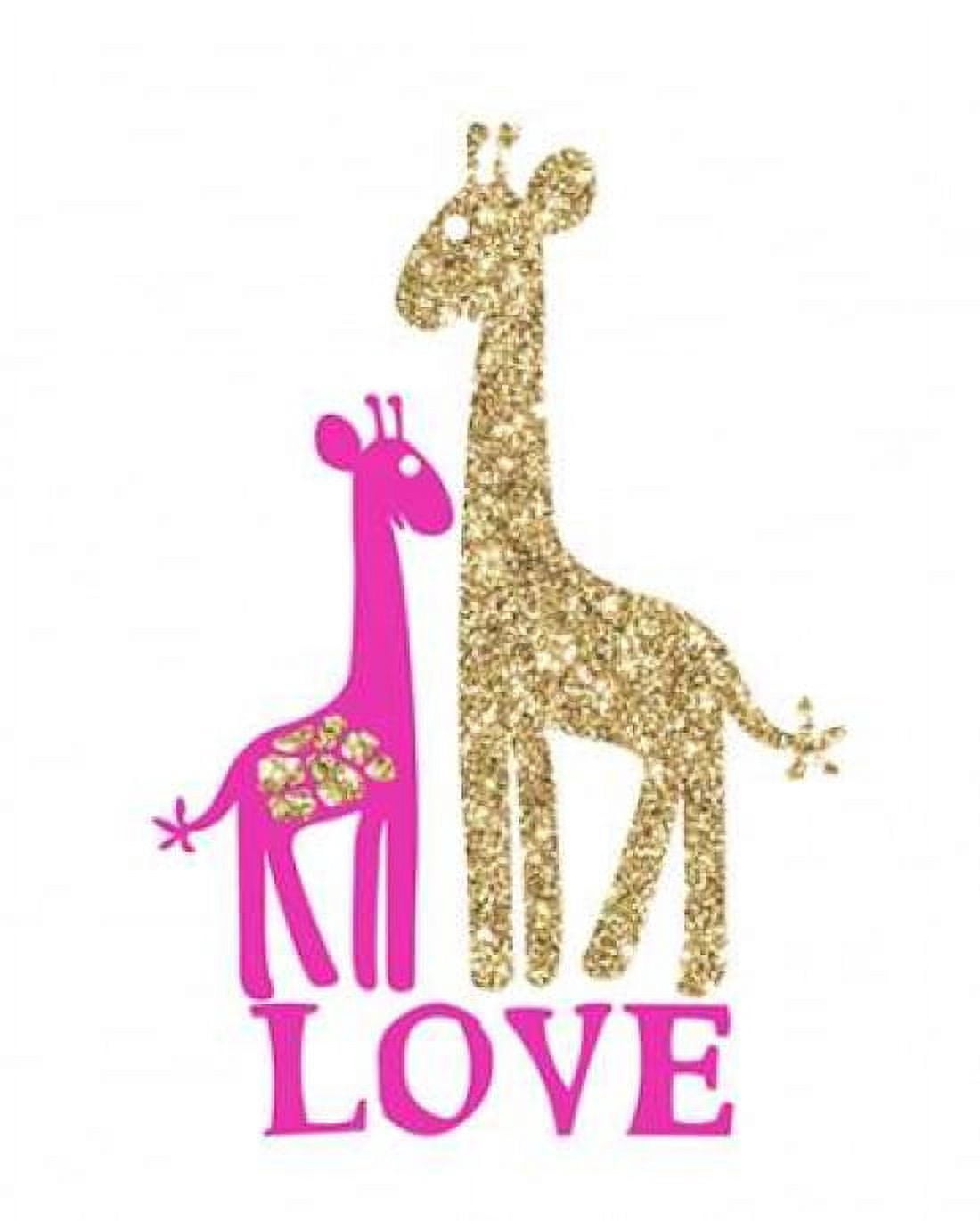 Giraffe Love Canvas Art - Miyo Amori (24 x 30)