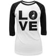 thumbnail image 1 of Giraffe Love Juniors 3/4 Sleeve Raglan T Shirt White-Black X-LG, 1 of 1