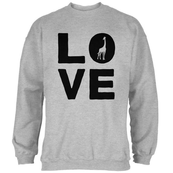 Giraffe Love Mens Sweatshirt Heather LG