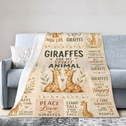 Giraffe Lover Blanket Gift Throw Blanket Cute Safari Animal Inspirational Gift for Women Decor 50x40