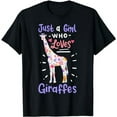 thumbnail image 1 of Giraffe Lover Gift Just a Girl Who Loves Giraffes T-Shirt, 1 of 5