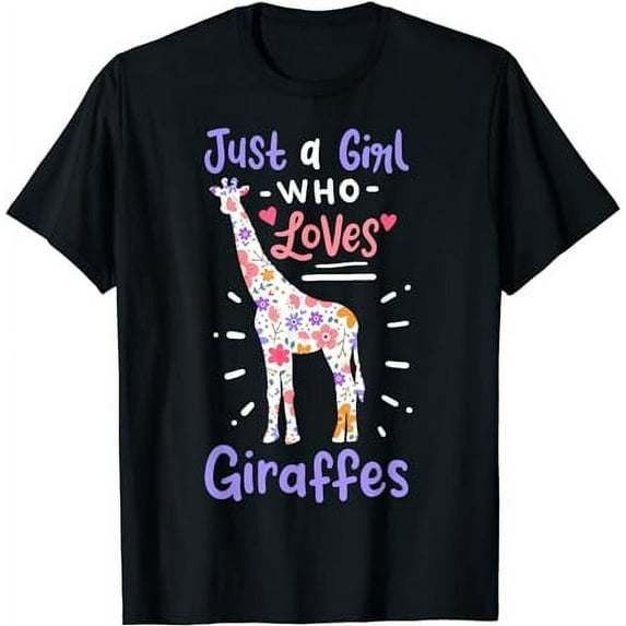 Giraffe Lover Gift Just a Girl Who Loves Giraffes T-Shirt