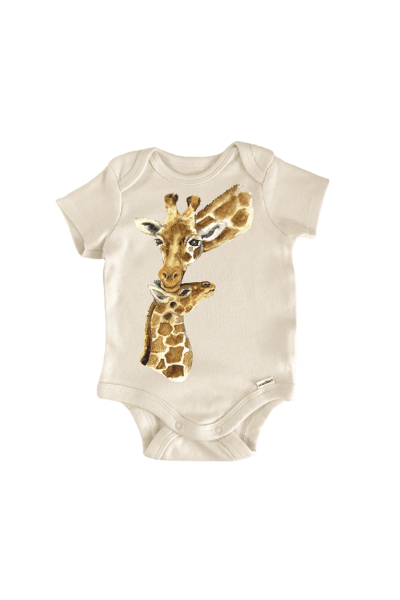 Giraffe Mothers Day Newborn Baby Bodysuit