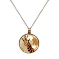 thumbnail image 1 of Giraffe Necklace Personalized Custom Photo Round Pendant Adjustable Stainless Steel Necklaces with Gift Box for Men Women Mothers Valentine's Jewelry Gift, 1 of 6