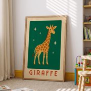 Giraffe Nursery Print Safari Animal Wall Art Baby Room Decor