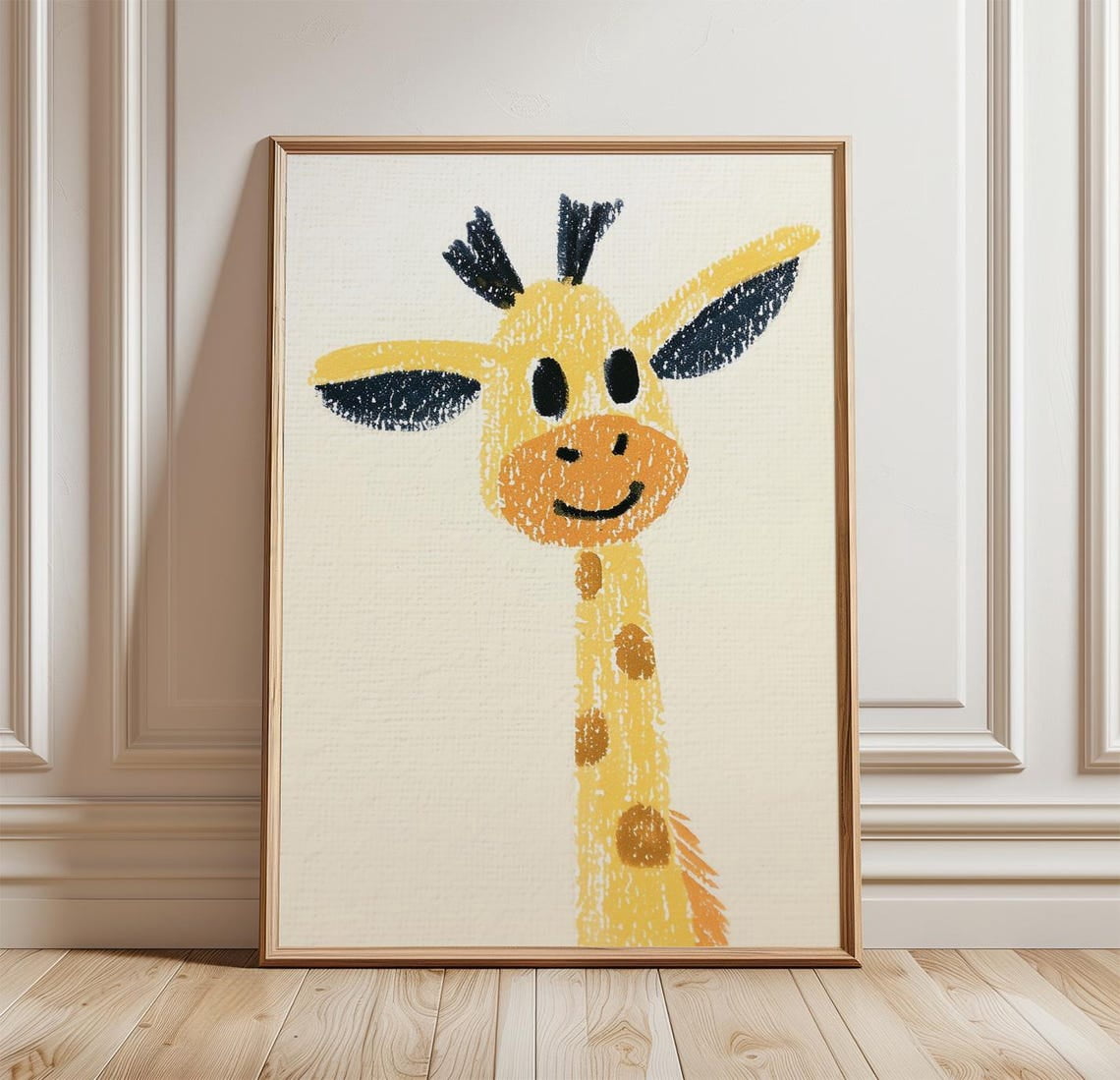Giraffe Nursery Wall Art Print, Cute Animal Illustration, Pastel Room ...