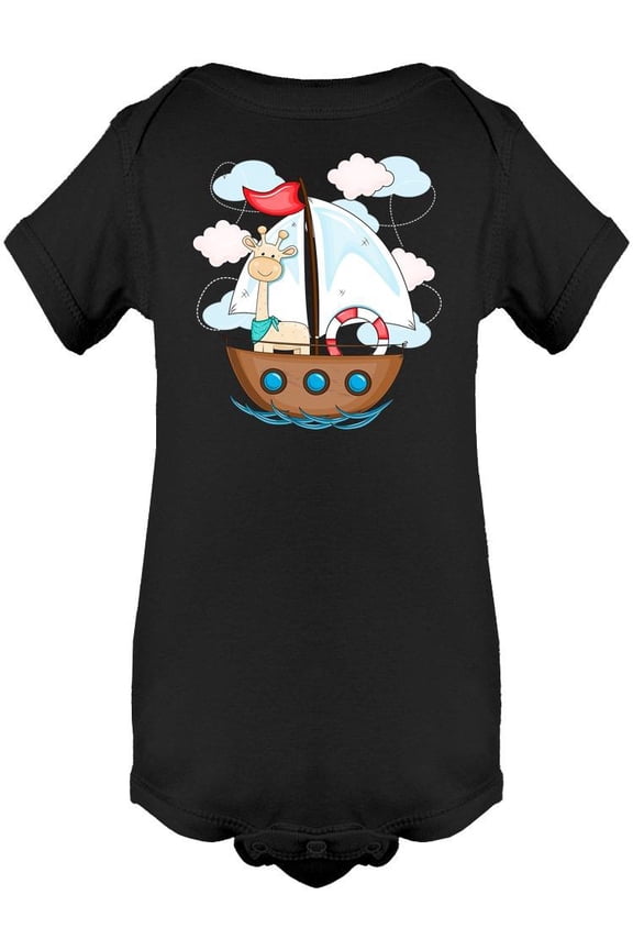 Giraffe On A Boat Bodysuit Infant -Image by Shutterstock,  Newborn
