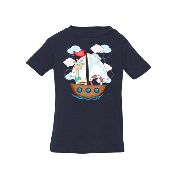 Giraffe On A Boat T-Shirt Infant -Image by Shutterstock,  18 Months
