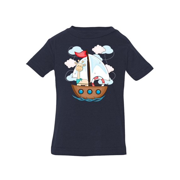 Giraffe On A Boat T-Shirt Infant -Image by Shutterstock, 24 Months