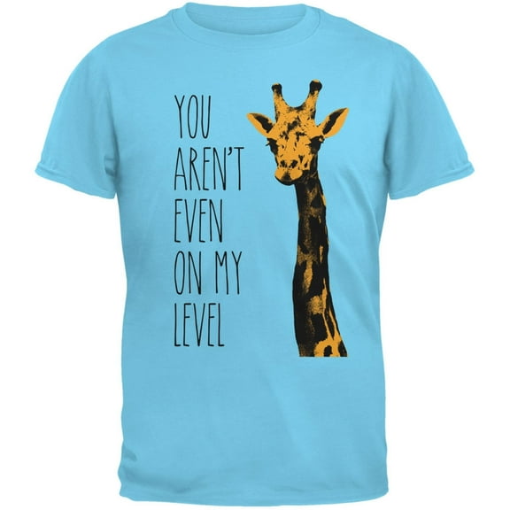Giraffe On My Level Pop Art Sky Adult T-Shirt - 2X-Large