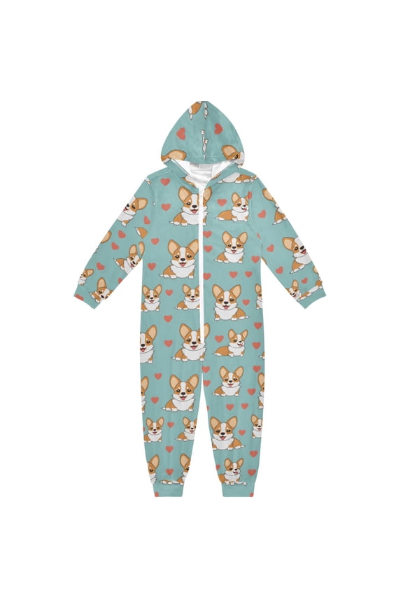 Giraffe One Piece Pajamas Soft Jumpsuit Cozy Sleep and Play Romper Zipper and Pockets 9Y-11Y