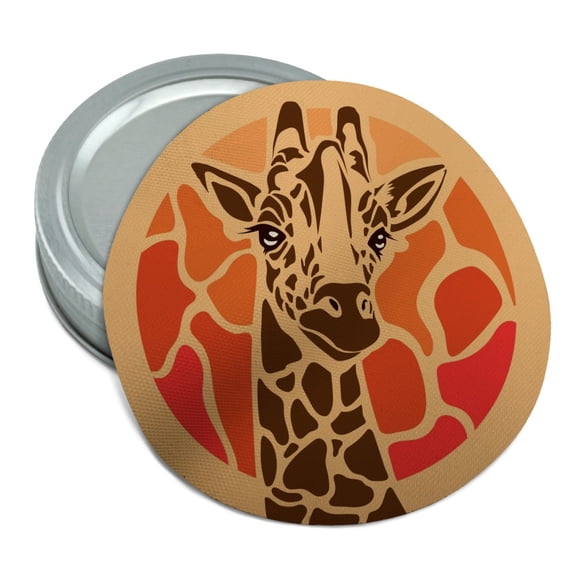 Giraffe Orange Circle Round Rubber Non-Slip Jar Gripper Lid Opener