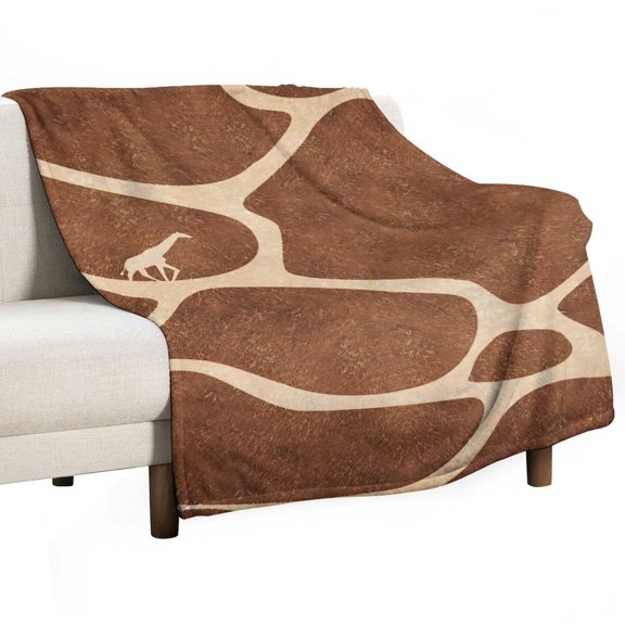 Giraffe Pattern (1) Throws Blankets for Sofa Bed Winter Plush Warm Blanket Holiday Gifts