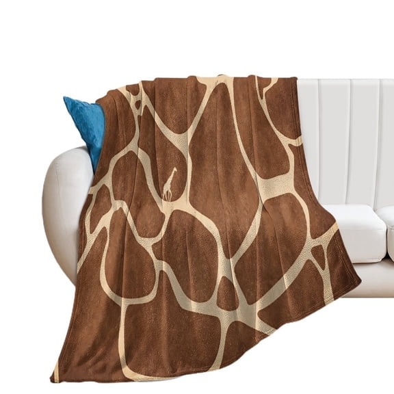 Giraffe Pattern (1) Throws Blankets for Sofa Bed Winter Plush Warm Blanket Holiday Gifts