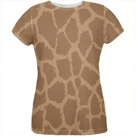Giraffe Pattern All Over Womens T Shirt Multi MD