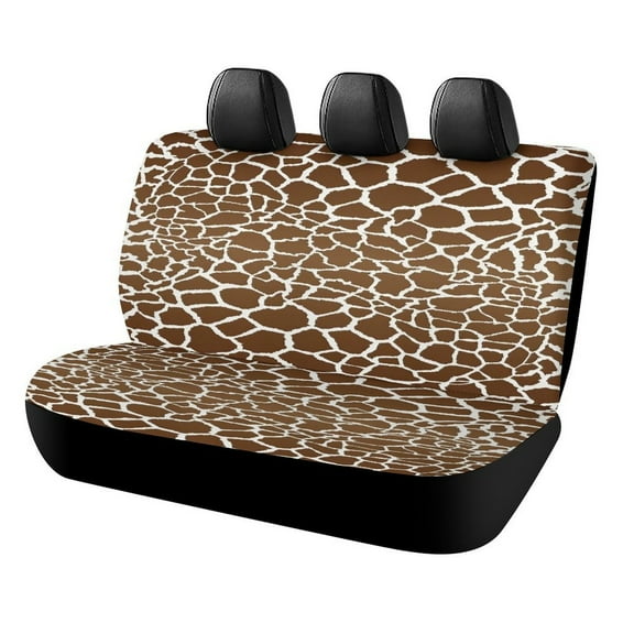 Giraffe Pattern Car Rear Seat Covers,Bench Back Seat Cover , Easy to Install Universal Fit for Cars Trucks Vans And SUVs