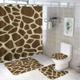 thumbnail image 1 of Giraffe Pattern Shower Curtain Bathroom Sets Toilet Lid Rug, Bath Mat And Contour Mat, Shower Curtain 4Pcs, 1 of 6