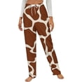 thumbnail image 1 of Giraffe Pattern Winter Female Pants Flannel High Waist Women Pants Lady Warm Straight Leg Plush Trousers, 1 of 7
